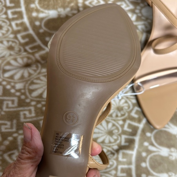 a new day Tan Heeled Shoes with strap around ankle design - Picture 5 of 10